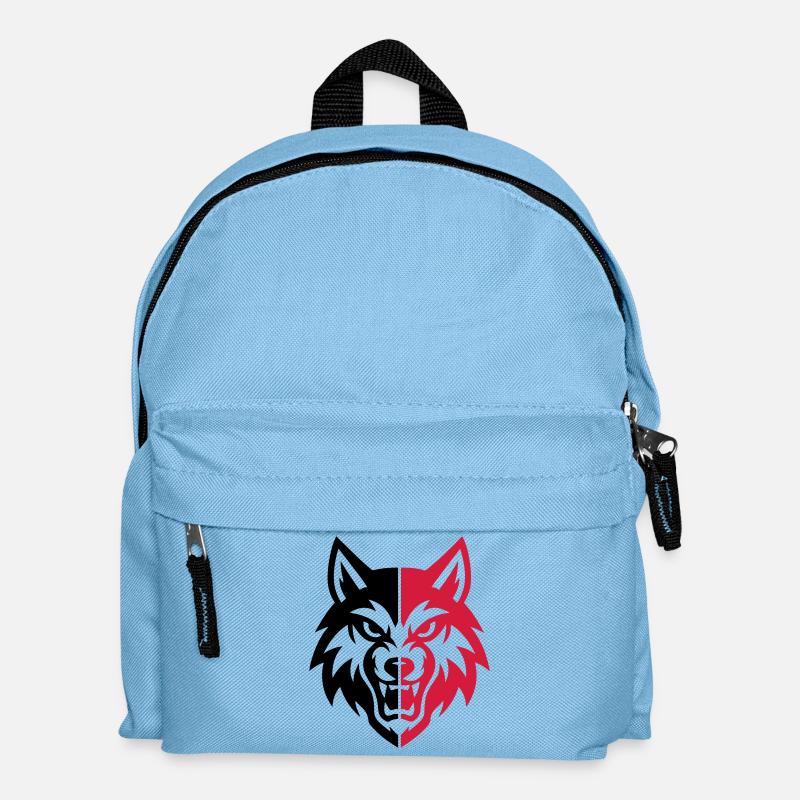 Logo de la tête de loup - Sac à dos Enfant - bleu clair