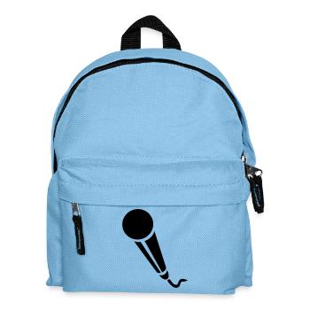 Mikrofon - Musik - Kinder Rucksack - Hellblau - Vorne