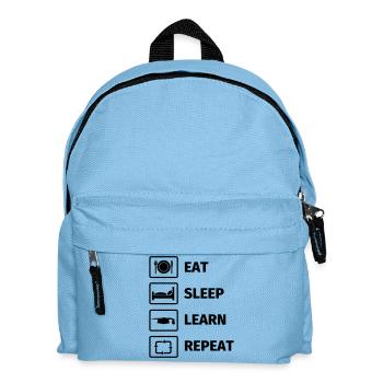 EAT SLEEP LEARN REPEAT - Kids' Backpack - light blue - Front