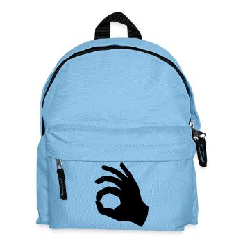 Rein Geschaut - Schwarz - Kinder Rucksack - Hellblau - Vorne