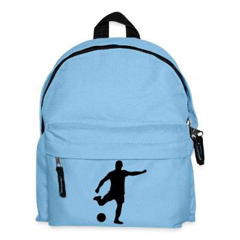 fussballer / fußball soccer football schuss - Kinder Rucksack - Hellblau - Vorne