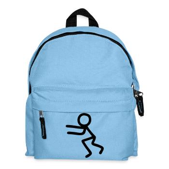 Laufendes Strichmännchen - Kinder Rucksack - Hellblau - Vorne