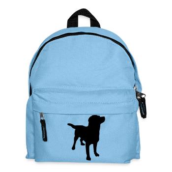Hund Labrador - Kinder Rucksack - Hellblau - Vorne