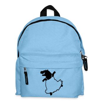hippopotame dansant en robe - Sac à dos Enfant - bleu clair - Devant