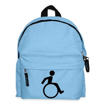 Rollstuhl (Kostenlos!) - Kinder Rucksack - Hellblau - Vorne