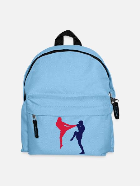 Muaythai jump kick - Kinder Rucksack - Hellblau