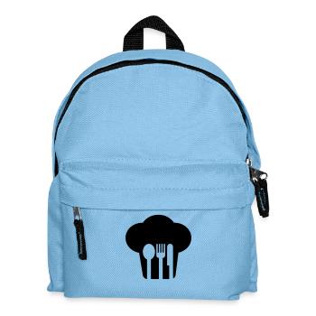 Toque und Besteck - Kinder Rucksack - Hellblau - Vorne