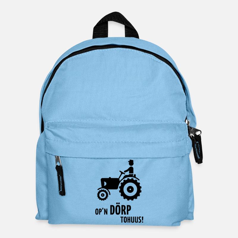 Op’n Dörp tohuus! (Plattdeutsch / Plattdüütsch) - Kinder Rucksack - Hellblau