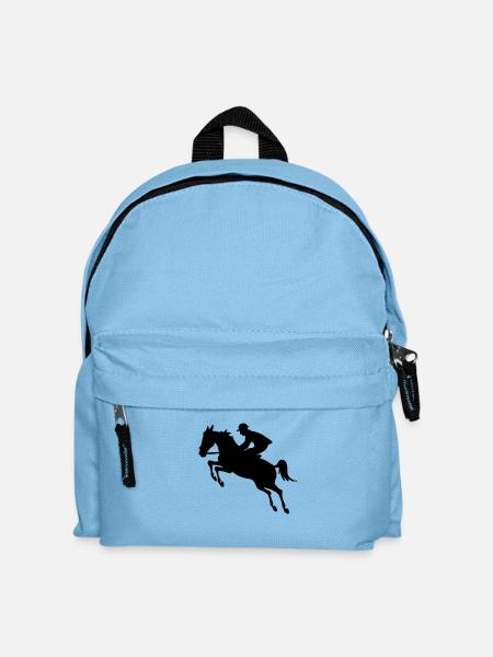 cavalier de saut - Sac à dos Enfant - bleu clair
