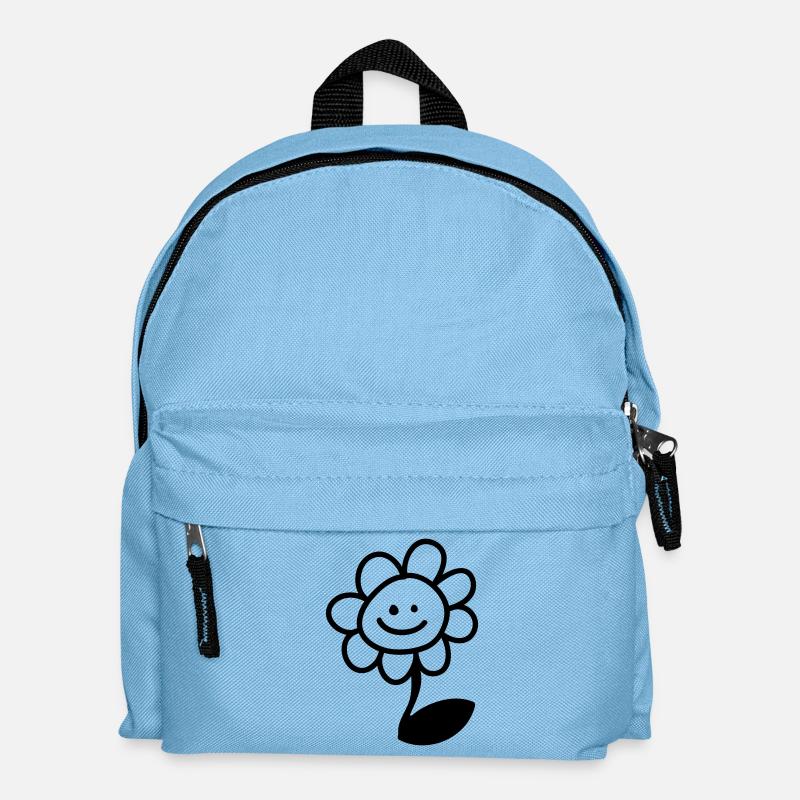 Heureux de fleur - Line - Sac à dos Enfant - bleu clair
