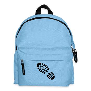 Schuh Abdruck - Kinder Rucksack - Hellblau - Vorne