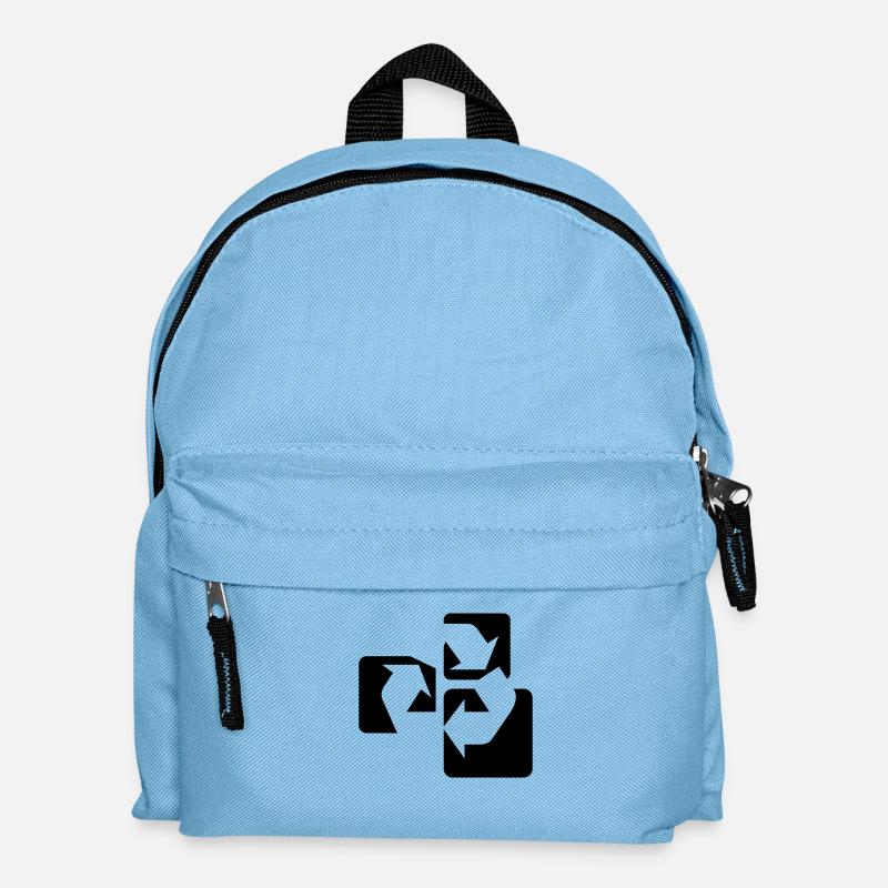 Recyle Symbol / symbole Recyclage - Sac à dos Enfant - bleu clair