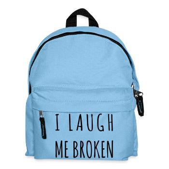 I laugh me broken - Kinder Rucksack - Hellblau - Vorne