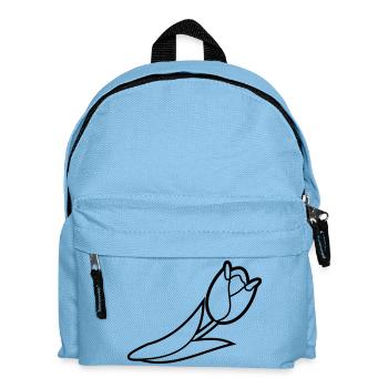 Blumen: Tulpe - Kinder Rucksack - Hellblau - Vorne