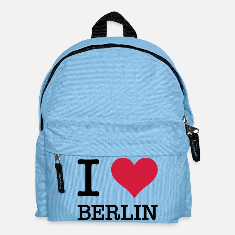 I Love Berlin - Kinder Rucksack - Hellblau