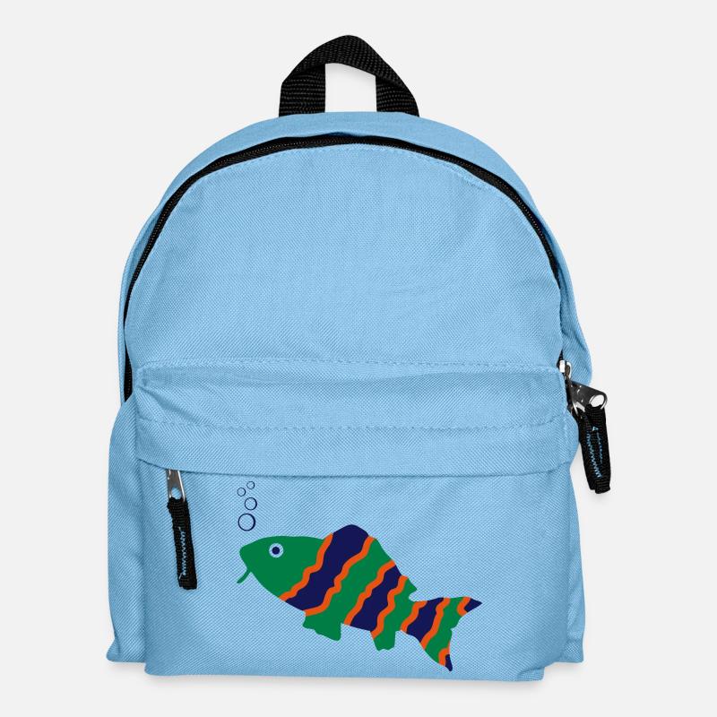 fisch - Kinder Rucksack - Hellblau