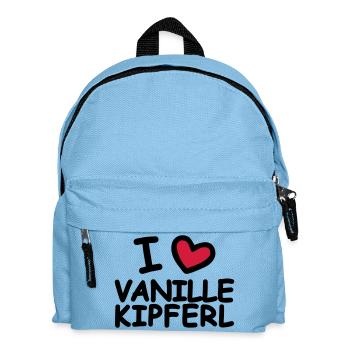 I Love Vanillekipferl - Kinder Rucksack - Hellblau - Vorne
