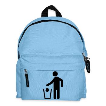 abfall__f1 - Kinder Rucksack - Hellblau - Vorne