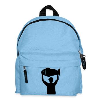 Angler Fisch - Kinder Rucksack - Hellblau - Vorne