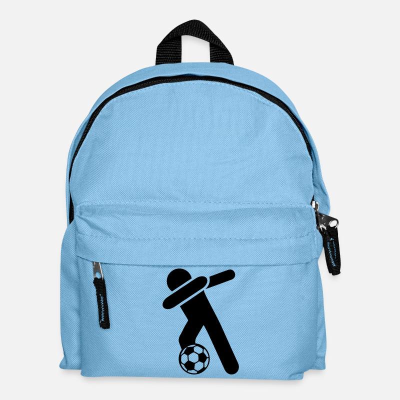 dabbing fussball - Kinder Rucksack - Hellblau