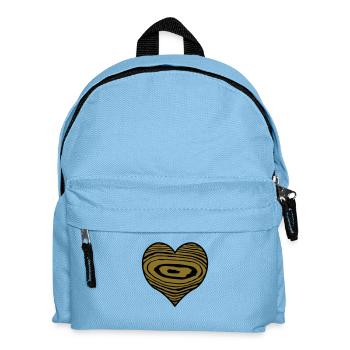 coeur en bois - Sac à dos Enfant - bleu clair - Devant