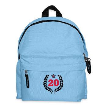 20 - Zwanzig - Birthday - runder Geburtstag - Kinder Rucksack - Hellblau - Vorne