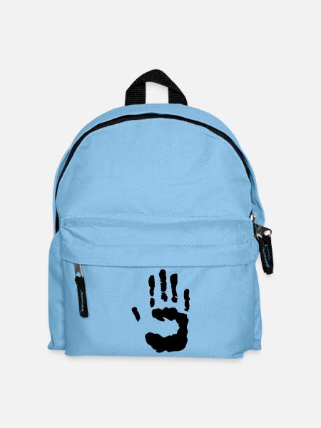 trace de main - Sac à dos Enfant - bleu clair