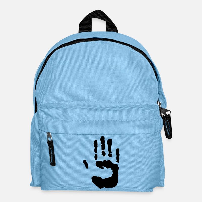 trace hand - Kids' Backpack - light blue