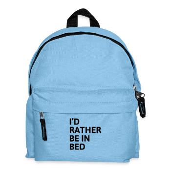 I'd Rather Be In Bed - Kids' Backpack - light blue - Front