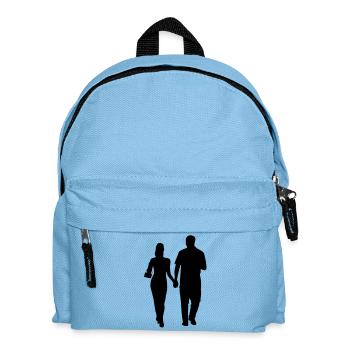 Couple man woman silhouette - Kids' Backpack - light blue - Front