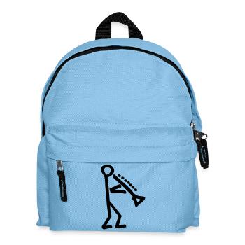 Musikant mit Klarinette - Kinder Rucksack - Hellblau - Vorne