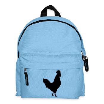 rooster silhouette design - Kids' Backpack - light blue - Front