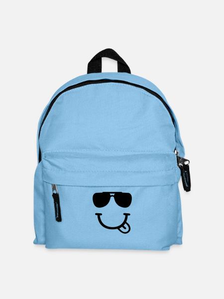 Smiley - Kinder Rucksack - Hellblau