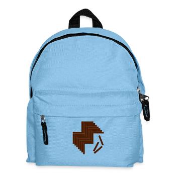 Parkett Fischgrät - Kinder Rucksack - Hellblau - Vorne