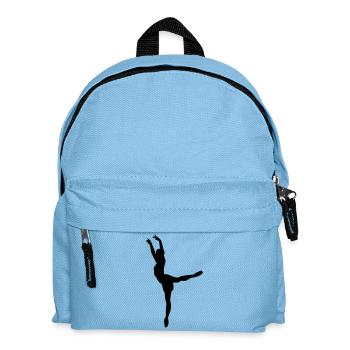 Vektor Balletttänzer Silhouette - Kinder Rucksack - Hellblau - Vorne