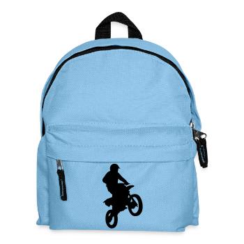 motorbike_stunt_b_1c - Kids' Backpack - light blue - Front