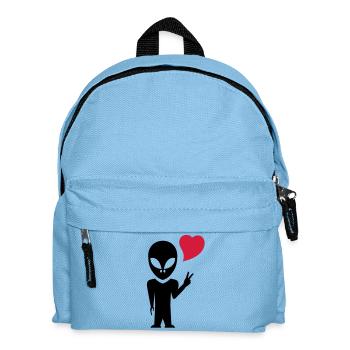 alien_love - Kids' Backpack - light blue - Front
