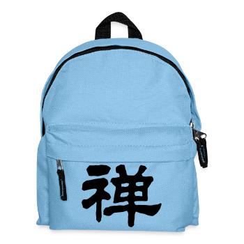 Chinese words: Zen - Kids' Backpack - light blue - Front