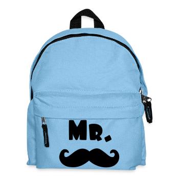 mr moustache - Sac à dos Enfant - bleu clair - Devant