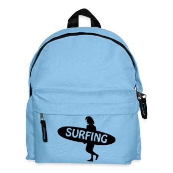 Surfen - Surfer - Kinder Rucksack - Hellblau - Vorne