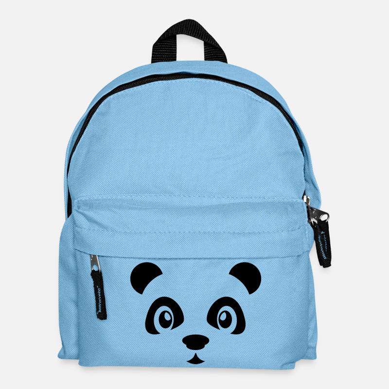 Cute panda Bear - Panda Bär - Zoo Tier - China - Kinder Rucksack - Hellblau