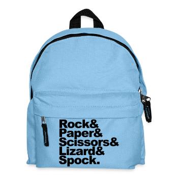 Rock Paper Scissors Lizard Spock - Kids' Backpack - light blue - Front