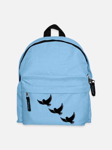 birds - Kinder Rucksack - Hellblau