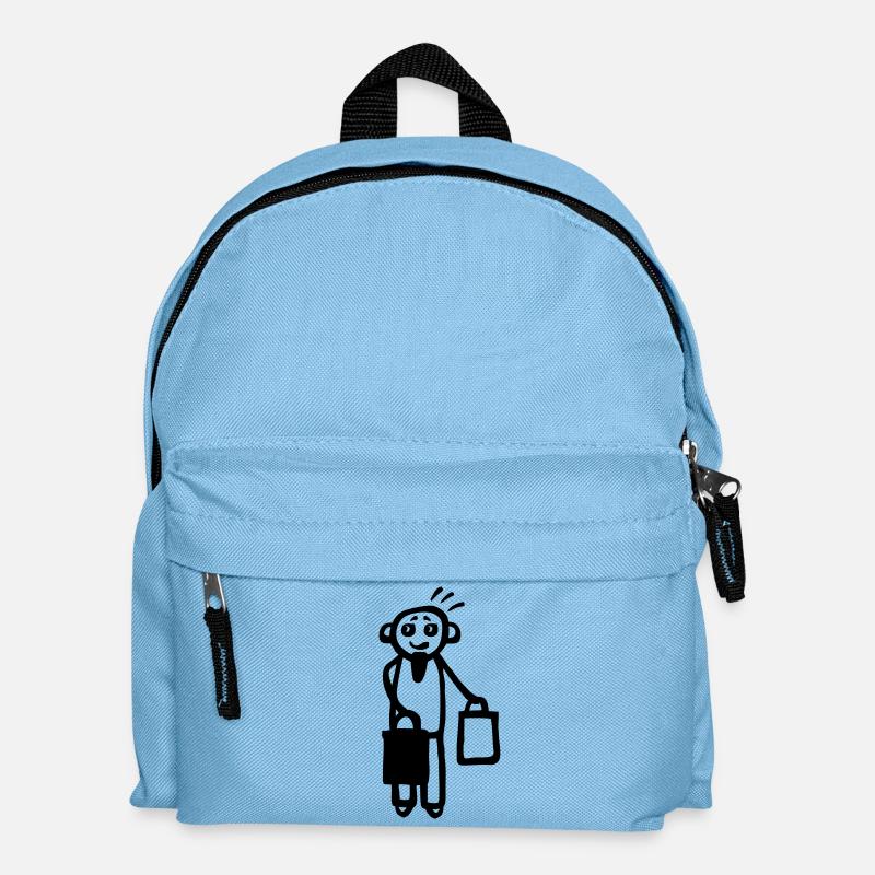 Papa geht shoppen - Kinder Rucksack - Hellblau