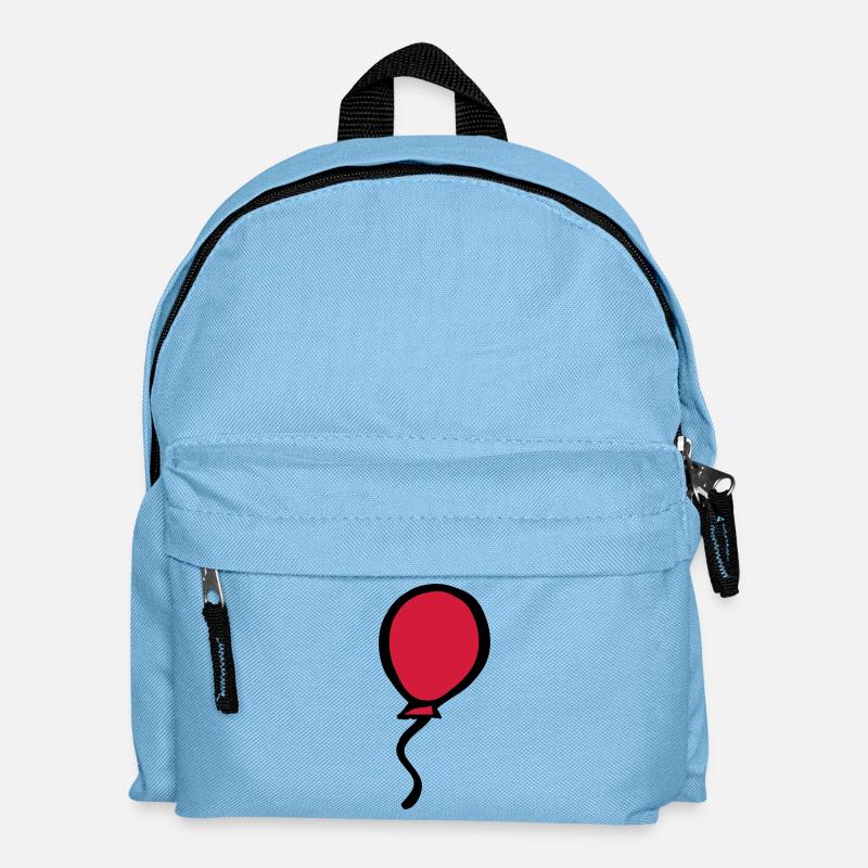 Roter Luftballon - Kinder Rucksack - Hellblau