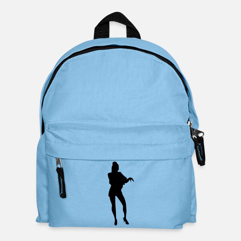 Singer and Dancer Silhouette vector design - Kids' Backpack - light blue