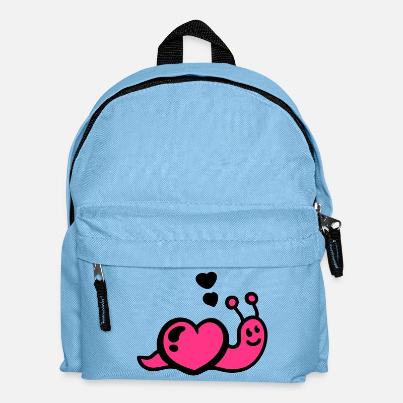 Herz Schnecke - Kinder Rucksack - Hellblau