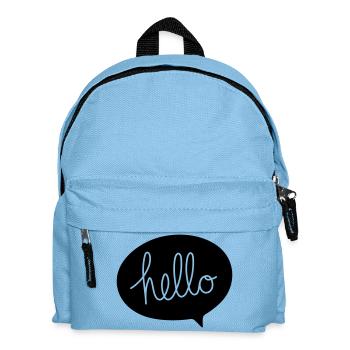HELLO Sprechblase - Kinder Rucksack - Hellblau - Vorne