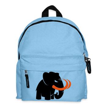 verärgertes Mammut Markenlogo 2c - Kinder Rucksack - Hellblau - Vorne
