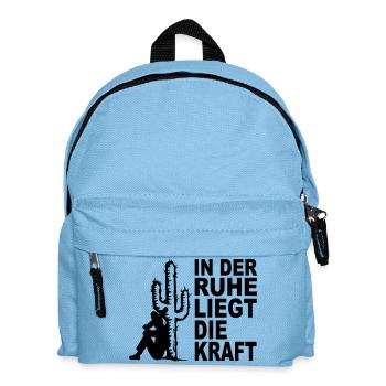 in der ruhe liegt die kraft - Kinder Rucksack - Hellblau - Vorne
